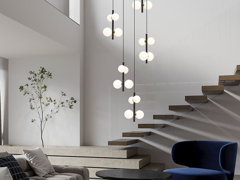 multi globe hanging pendant light for foyer