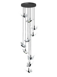 multi smoke grey butterfly pendant lighting
