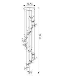 16-lights butterflies pendant light
