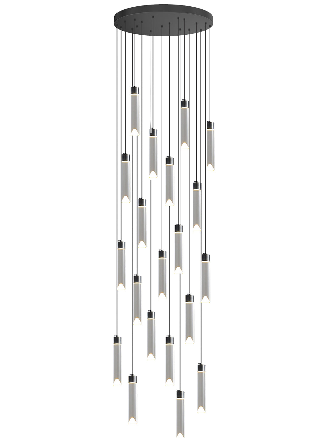 multi-light cylinder cylinder pendant light