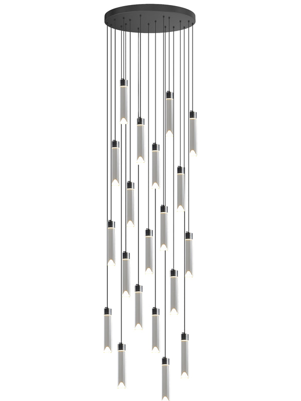 multi-light cylinder cylinder pendant light
