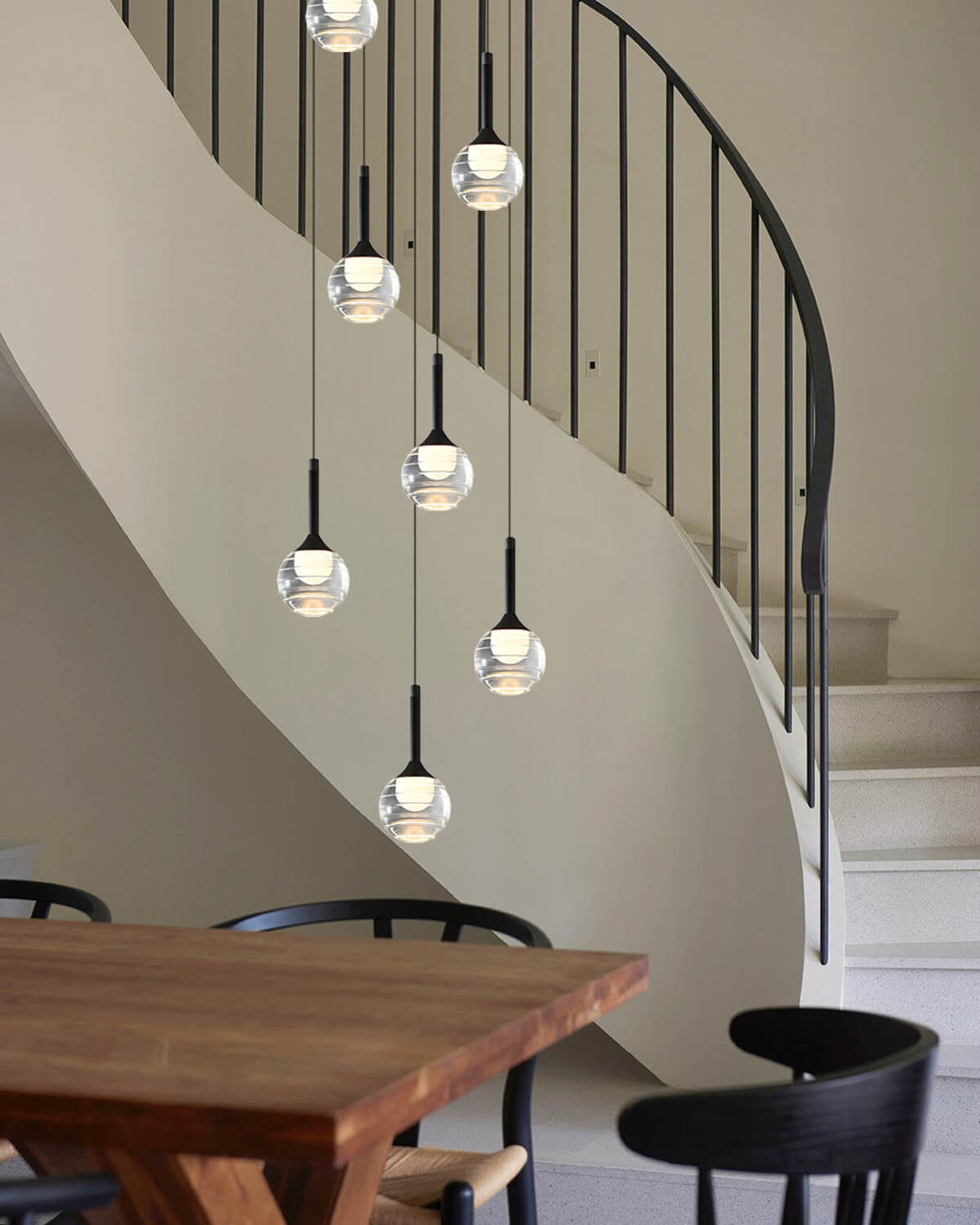 Lake Ripple Globe Pendant Light