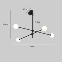 dimension of multi balls sputnik chandelier