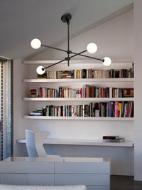 4 lights sputnik chandelier hanging for bedroom