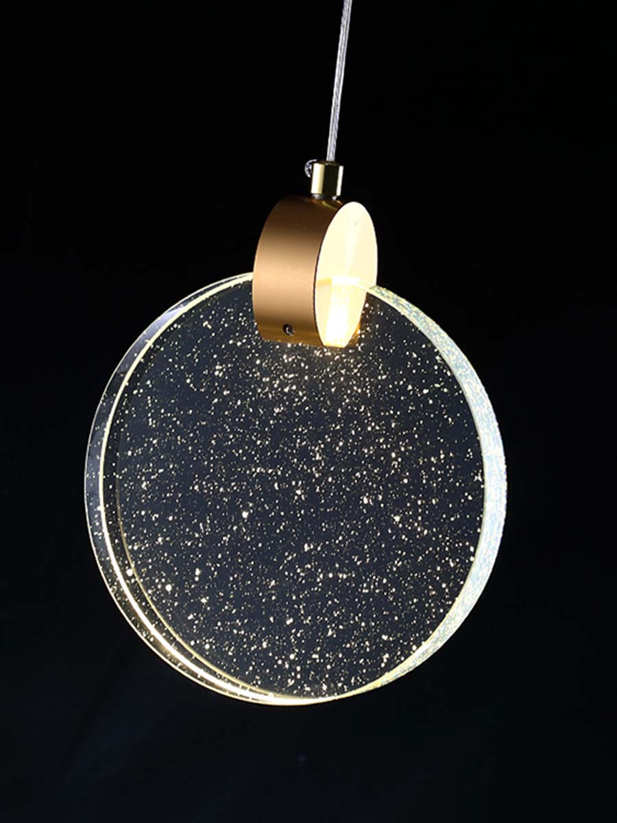 one single crystal bubble pendant light