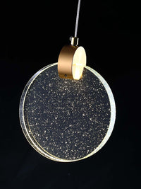 one single crystal bubble pendant light