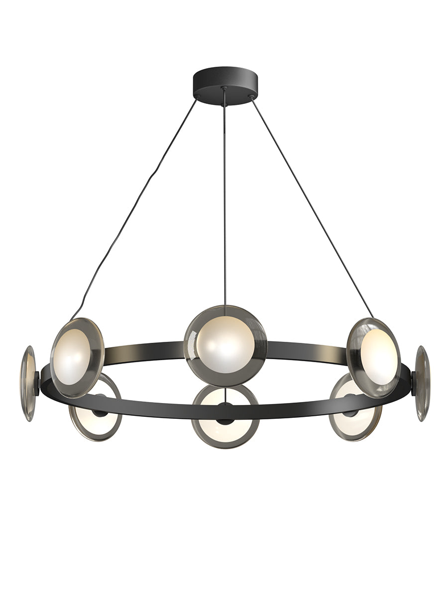 clean glass circle chandelier in Italy style