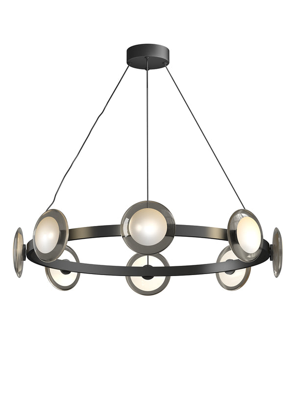 clean glass circle chandelier in Italy style