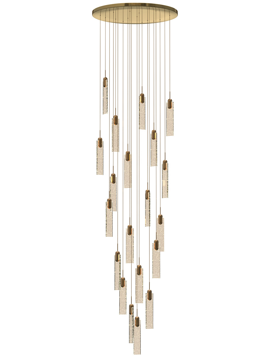 Block Crystal Bubble Pendant Light Luminige