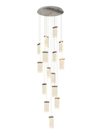square crystal bubble pendant light