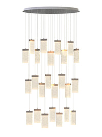 24 lights square crystal bubble pendant light