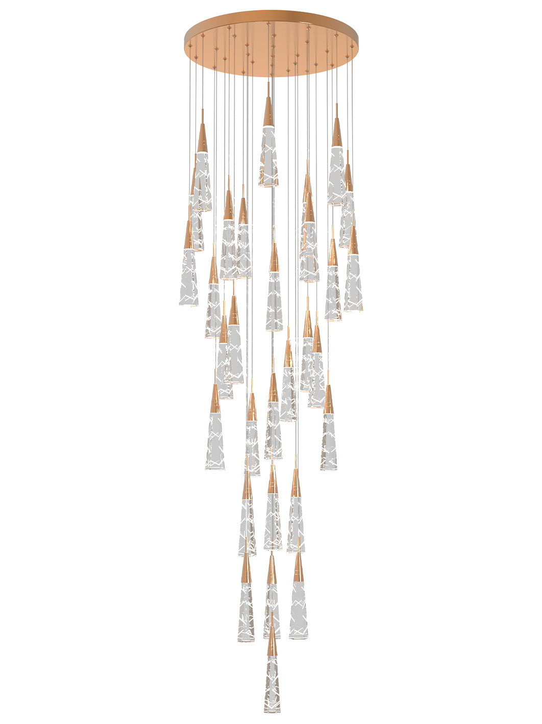 multi clear raindrop crystal pendant light