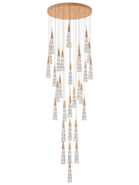 multi clear raindrop crystal pendant light