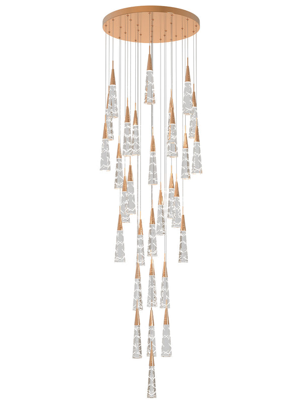 multi clear raindrop crystal pendant light