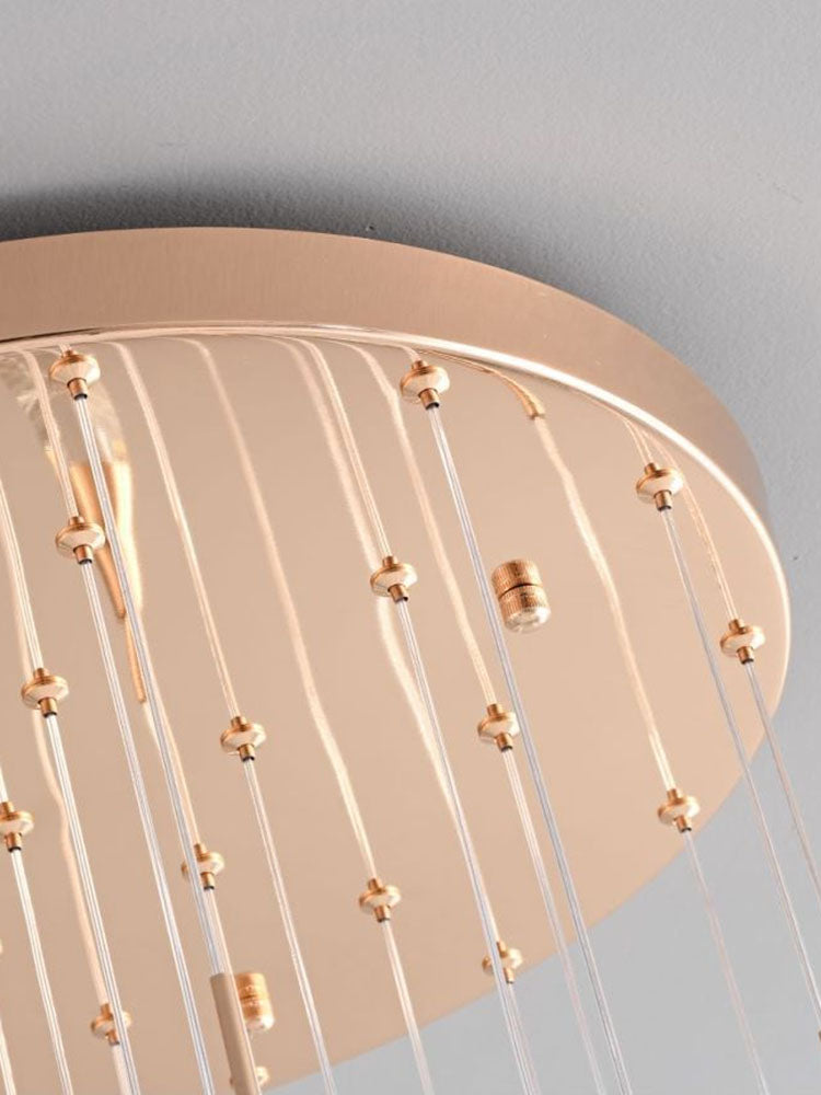 canopy of clear raindrop crystal pendant light