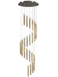 shining crystal bubble cylinder pendant light