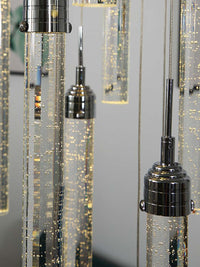 shining crystal bubble cylinder shade pendant