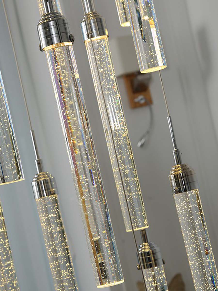 shining crystal bubble cylinder lampshades