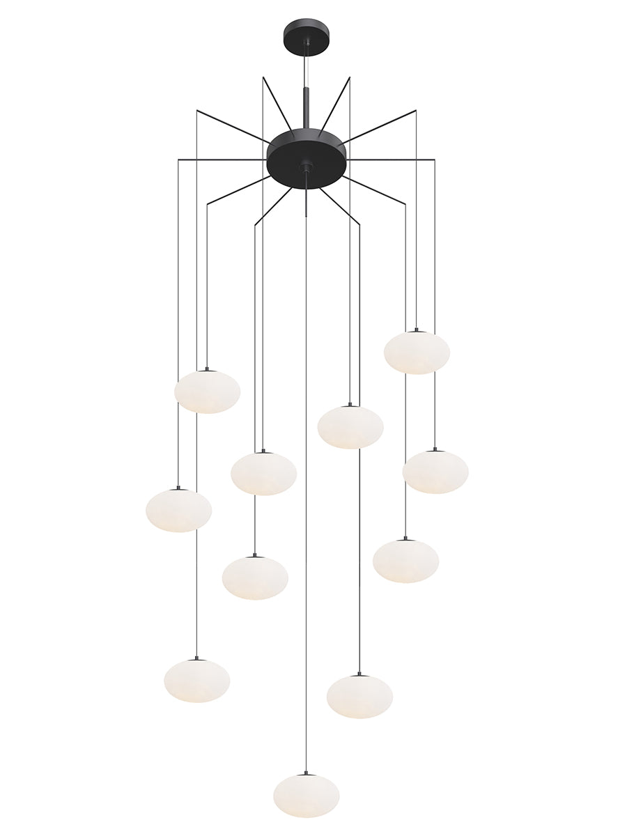 multi milk ball chandelier in Nordic style