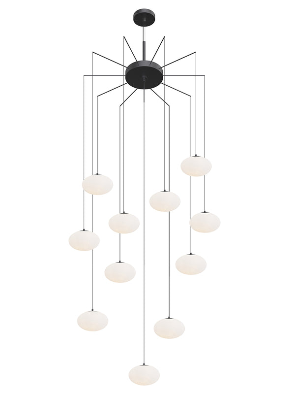 multi milk ball chandelier in Nordic style