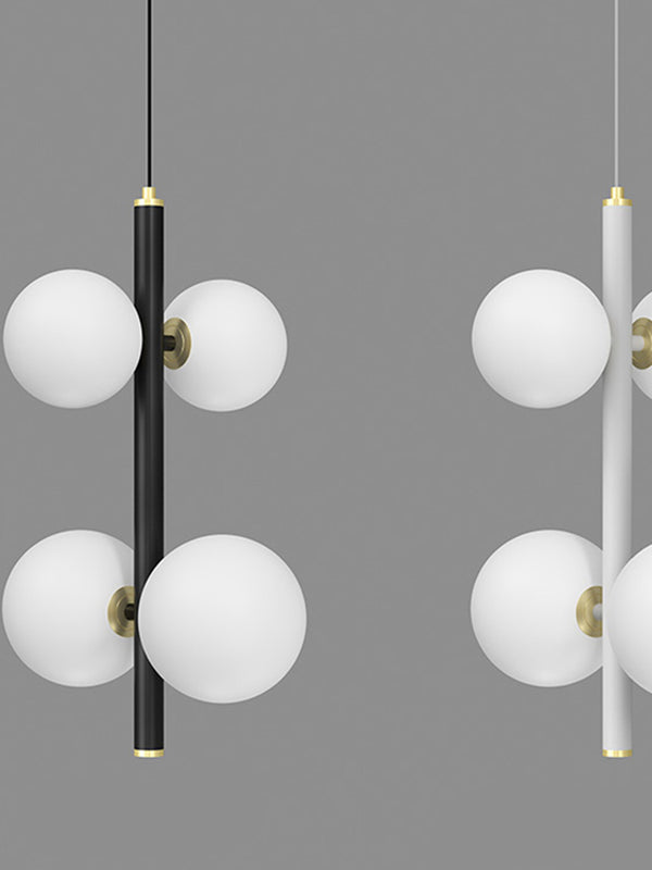 4 opal globe lampshades