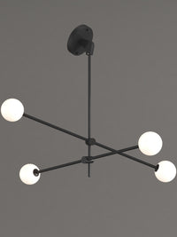 4 light mid-century sputnik chandelier