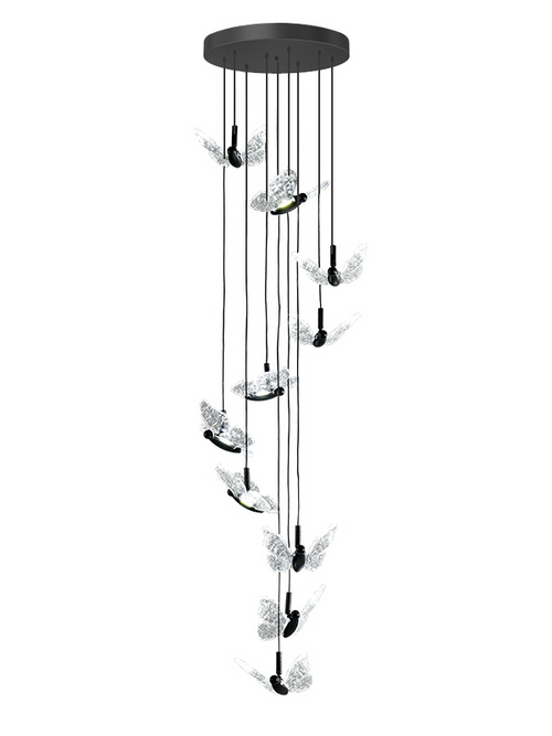 multi smoke grey butterfly pendant lighting
