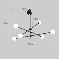 dimension of multi balls sputnik chandelier 
