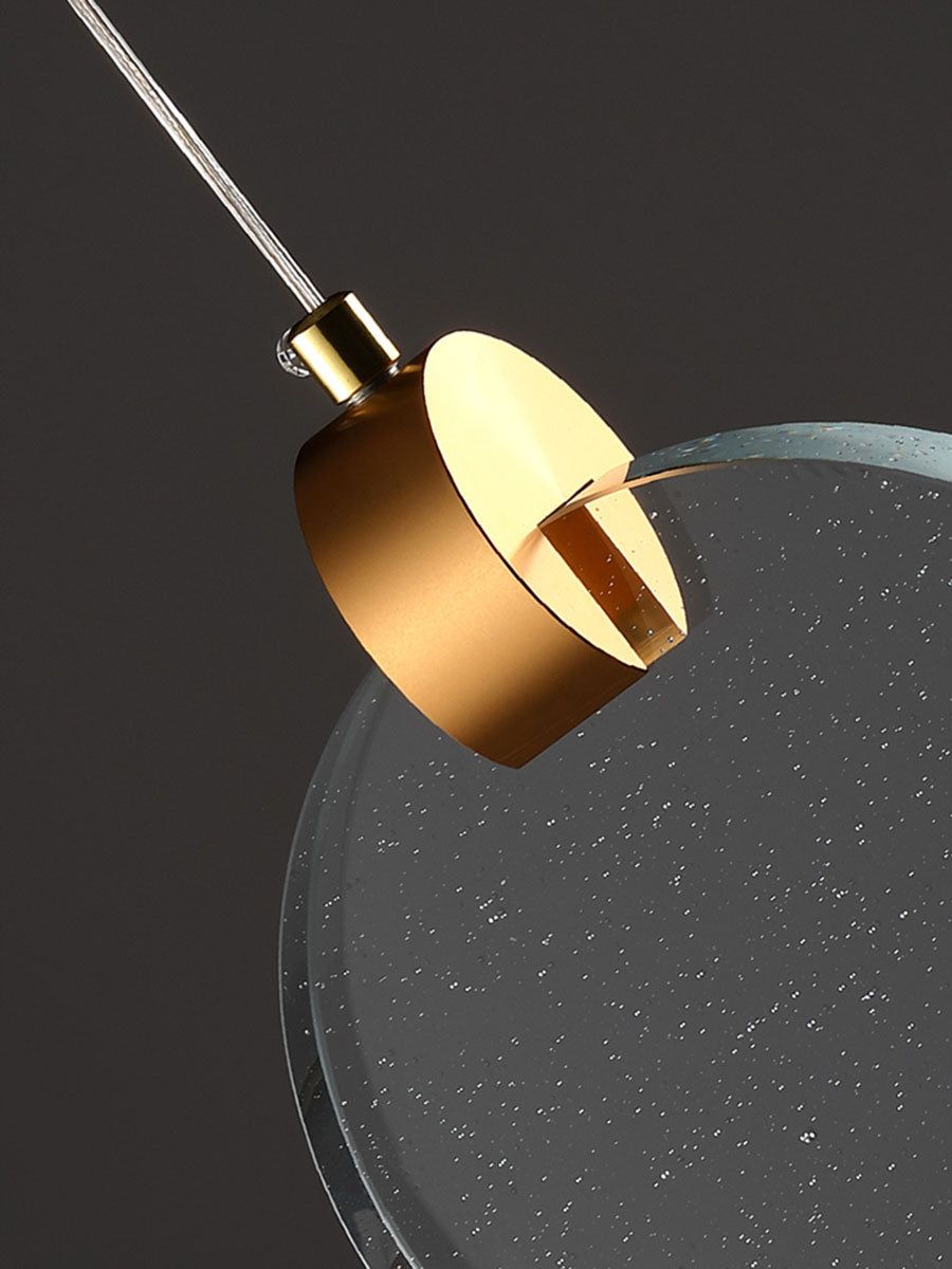 one single crystal  bubble pendant light