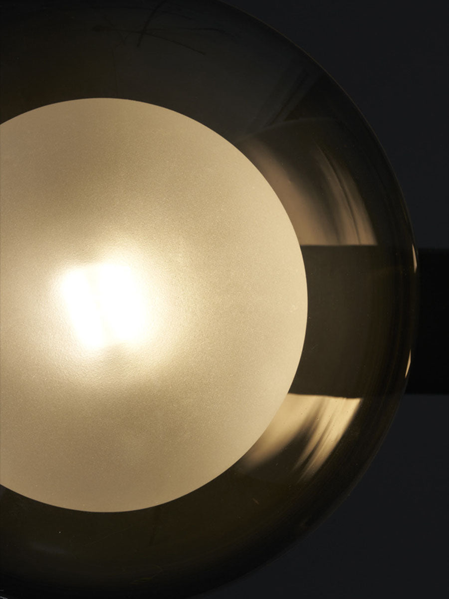 circle glass lampshade is sparkle