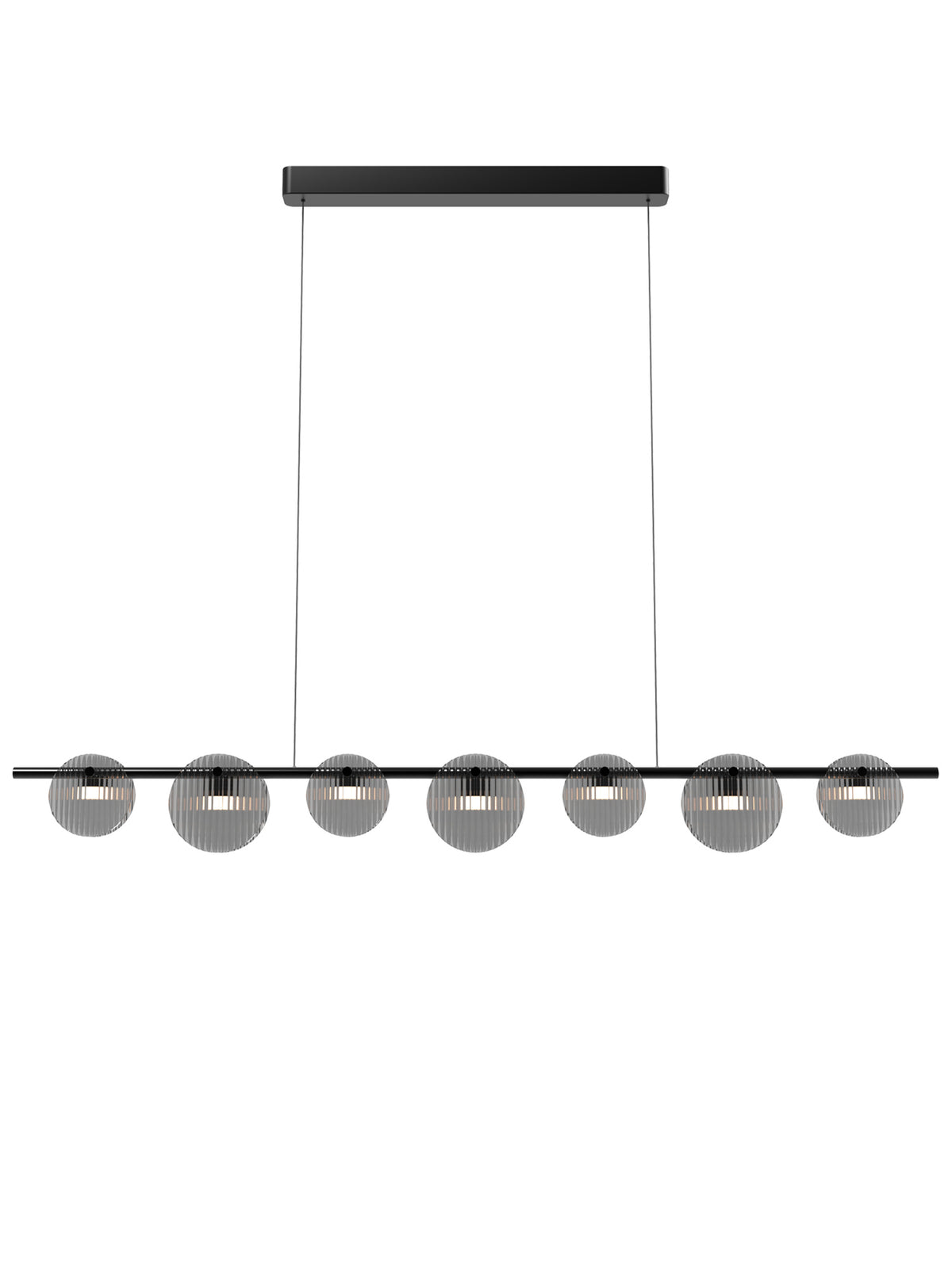 7-lights modern linear chandelier