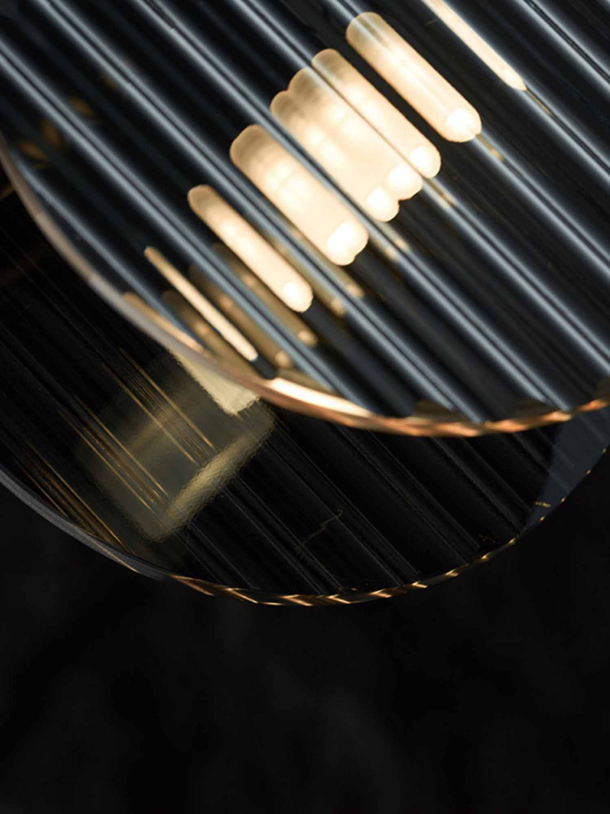 glass lampshade of modern linear pendant