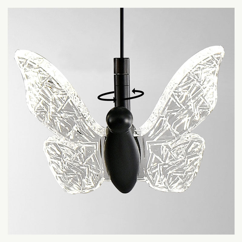 crystal butterfly pendant lampshade